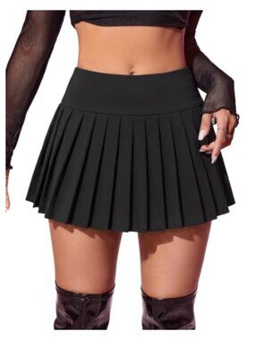 Pleated Mini Skirt Low Rise Pull On Y2K School Uniform Cosplay